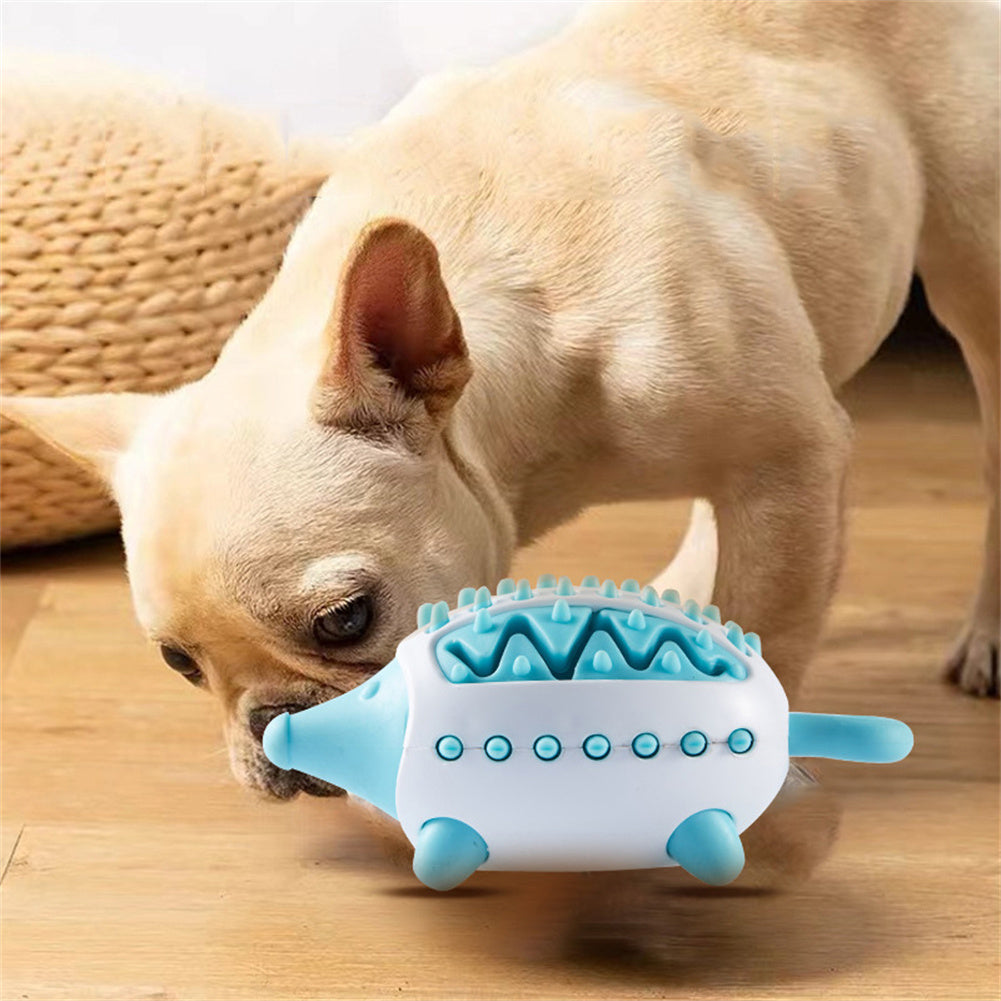 hedgehog Shape Dog Toy Leaking Food Toys For Small Large Dogs Cat Chewing Toys Pet Tooth Cleaning Indestructible Puppy Toys Ball Molar Tooth Cleaning Stick